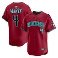 Tlead A.Diamondbacks #4 Ketel Marte Player Red Home Limited Stitched Jerseys