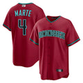 Tlead A.Diamondbacks #4 Ketel Marte Player Red Home Replica Stitched Jerseys