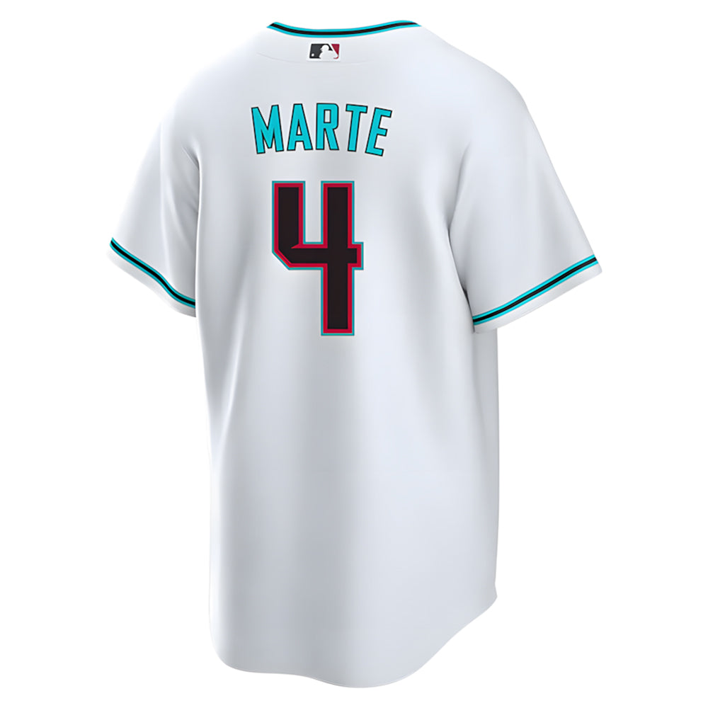 Tlead A.Diamondbacks #4 Ketel Marte Player White Replica Alt Game Stitched Jerseys
