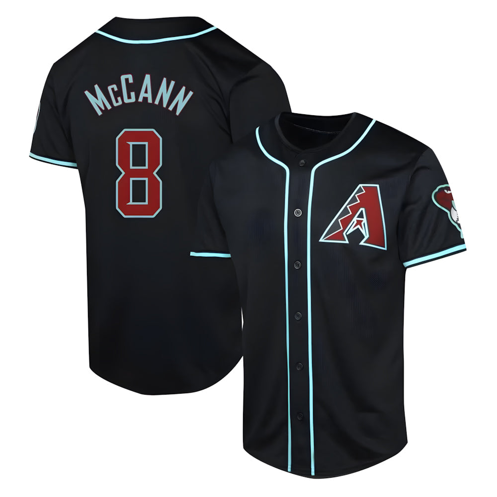 Tlead A.Diamondbacks #8 James McCann Player Black Red Limited Alternate Stitched Jersey