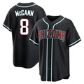 Tlead A.Diamondbacks #8 James McCann Player Black Replica Fashion Out Stitched Jersey