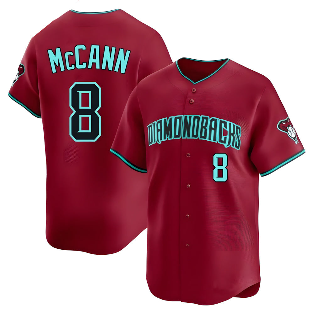 Tlead A.Diamondbacks #8 James McCann Player Red Limited Alternate Stitched Jersey