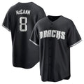 Tlead A.Diamondbacks #8 James McCann Player White Replica Black 2026 World Series Stitched Jersey