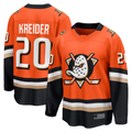 Tlead A.Ducks #20 Chris Kreider Orange Home Breakaway Jerseys