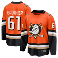 Tlead A.Ducks #61 Cutter Gauthier Orange Home Breakaway Jerseys