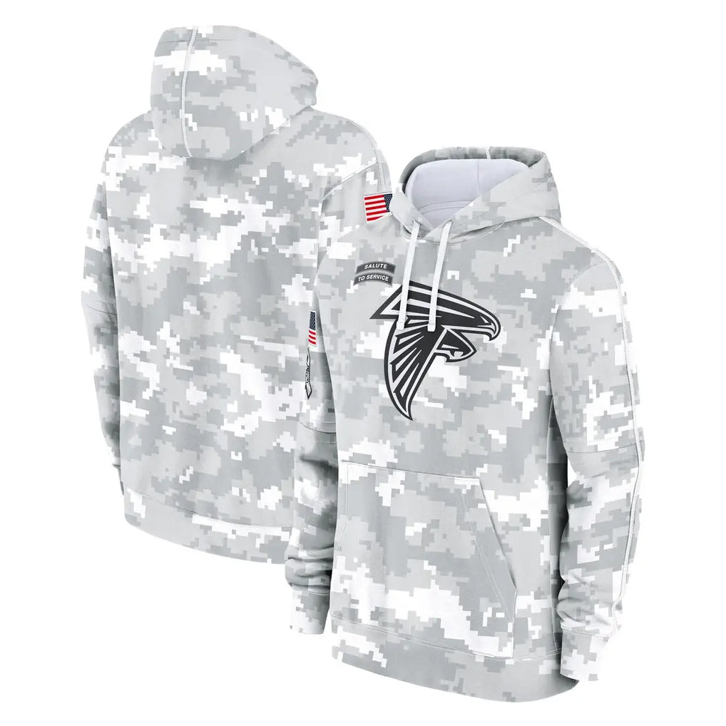 Tlead A.Falcons Arctic Camo Salute to Service Limited Hoodie Blank Player Stitched Jerseys