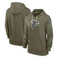 Tlead A.Falcons Olive 2025 Salute to Service Pullover Hoodie Blank Player Stitched Jerseys