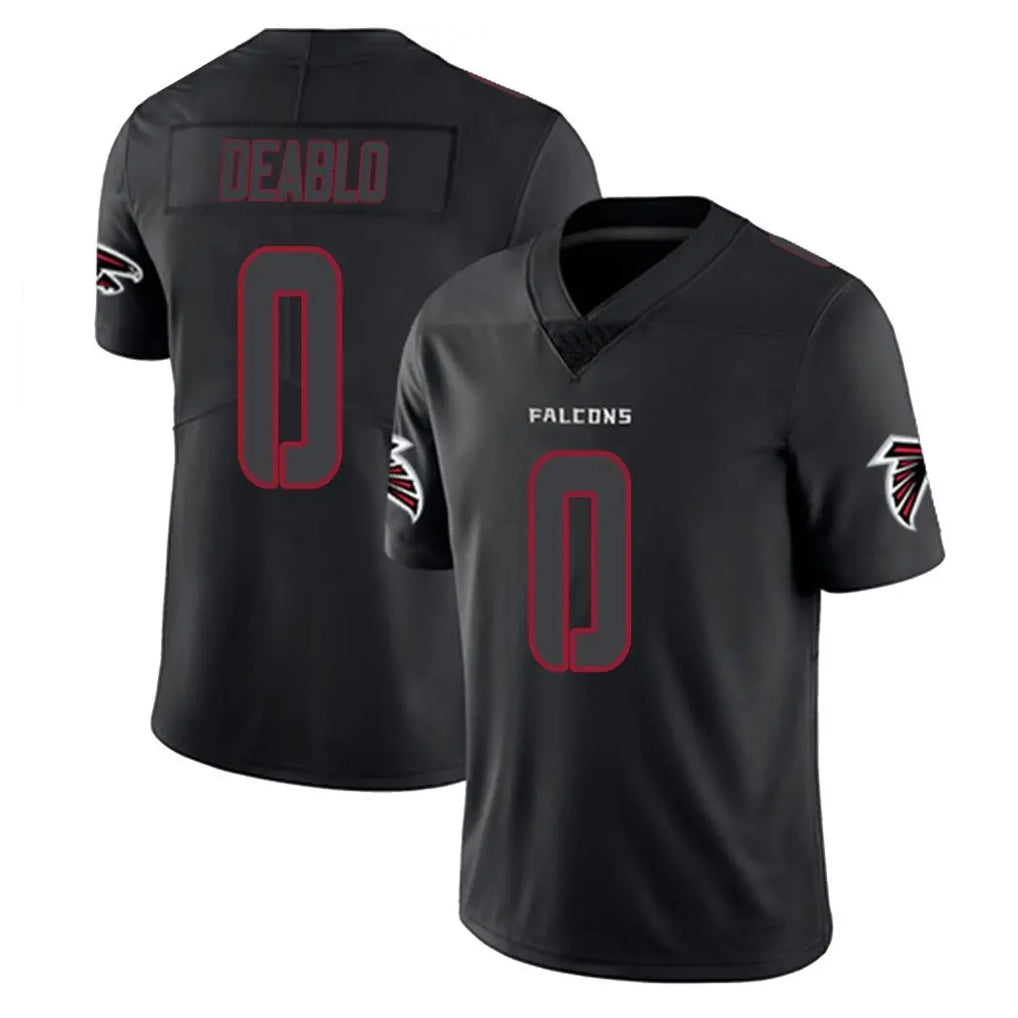 Tlead A.Falcons #0 Divine Deablo Player Black Impact Limited Game Stitched Jerseys