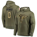 Tlead A.Falcons #0 Divine Deablo Player Olive Salute to Service Hoodies Stitched Jerseys