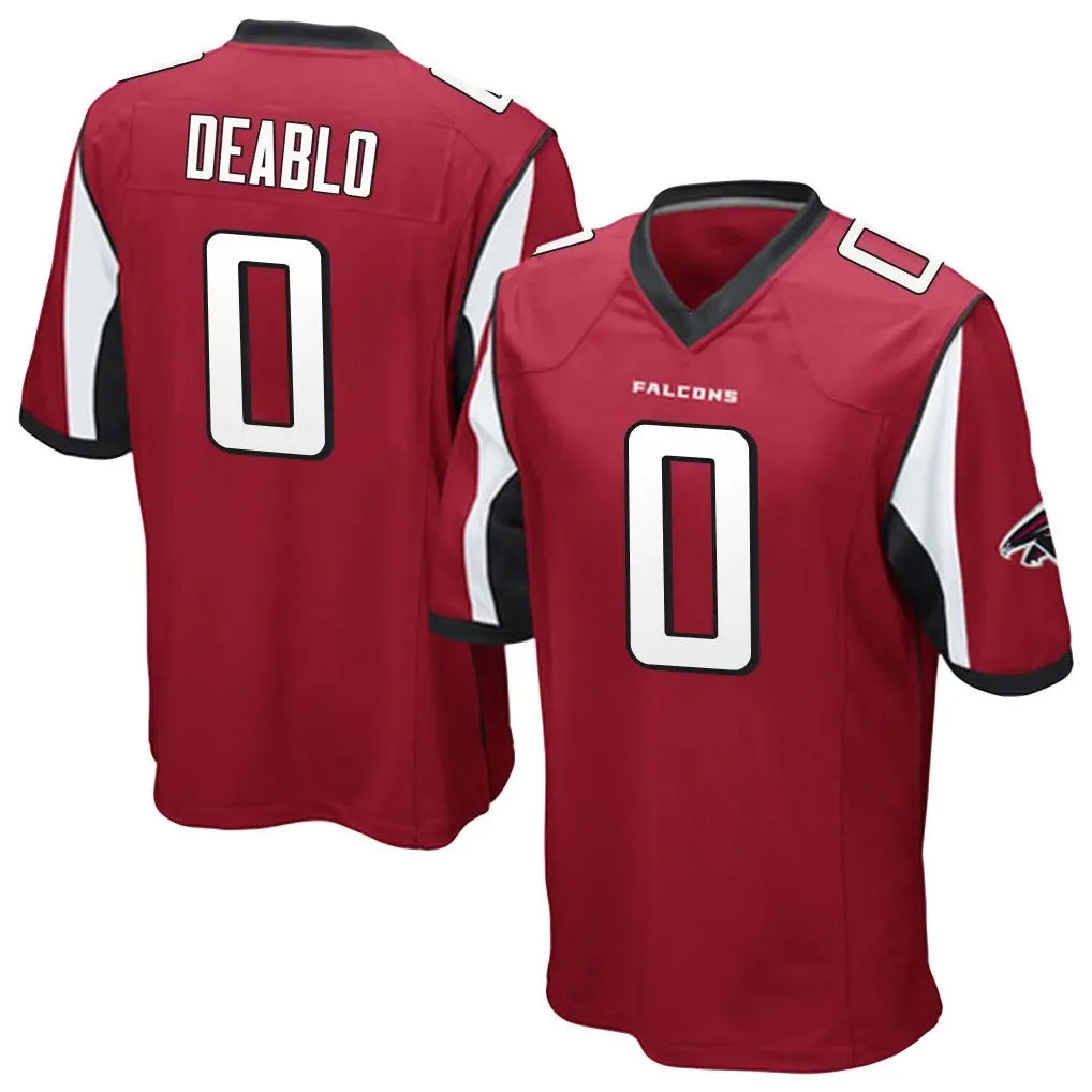 Tlead A.Falcons #0 Divine Deablo Player Red Color Vapor Home Game Stitched Jerseys