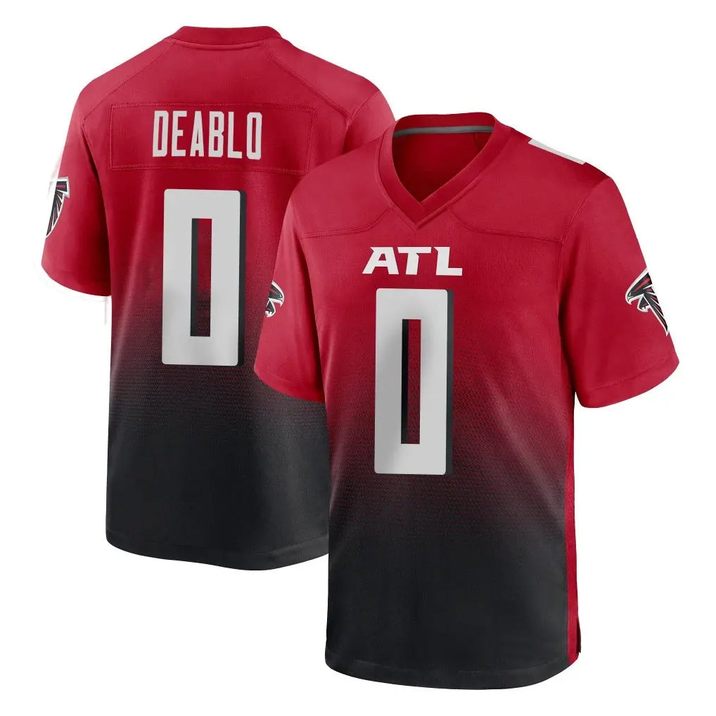 Tlead A.Falcons #0 Divine Deablo Player Red Home Game Stitched Jerseys