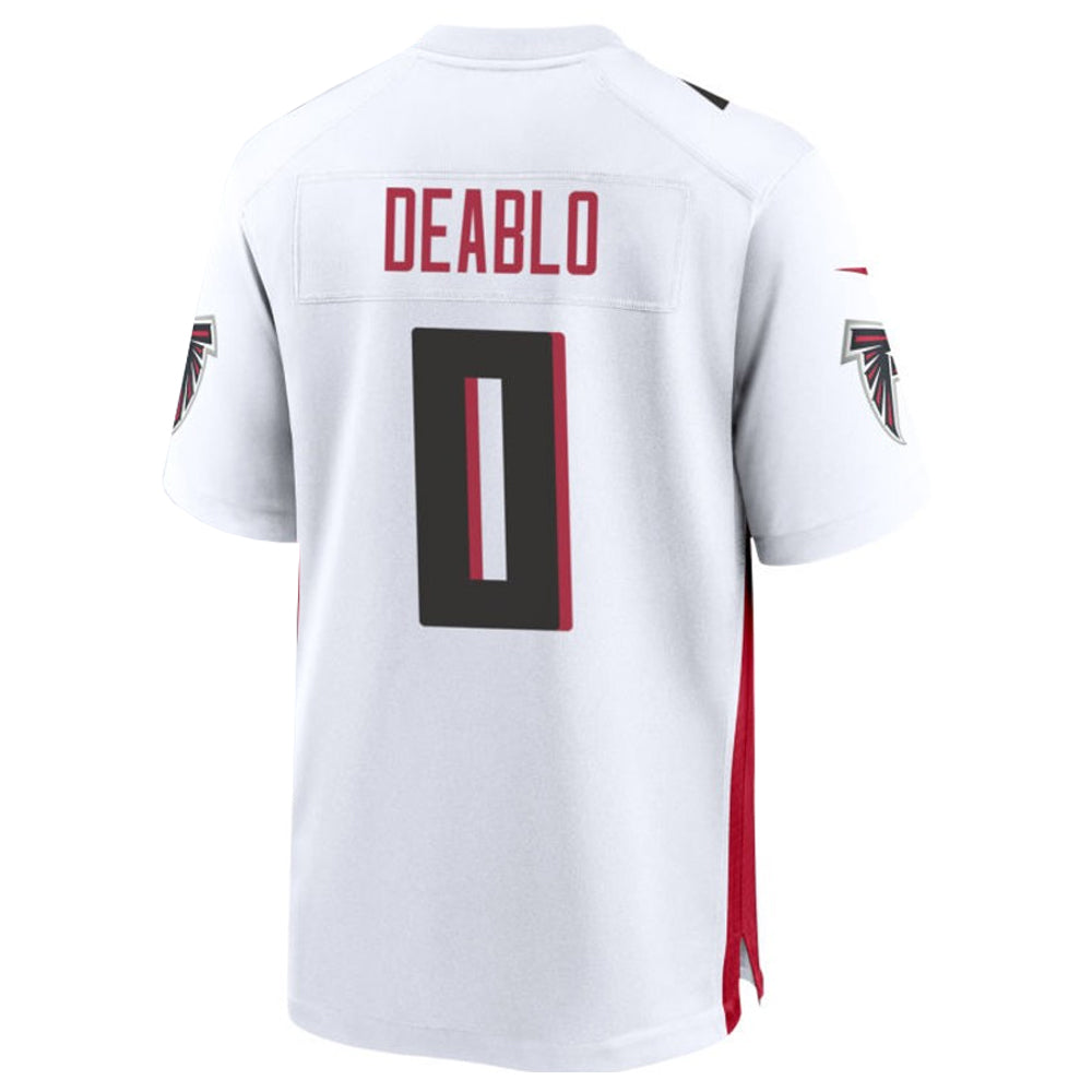 Tlead A.Falcons #0 Divine Deablo Player White Home Game Stitched Jerseys