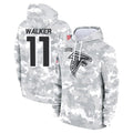 Tlead A.Falcons #11 Jalon Walker Player Arctic Camo Salute to Service Limited Hoodie Stitched Jerseys