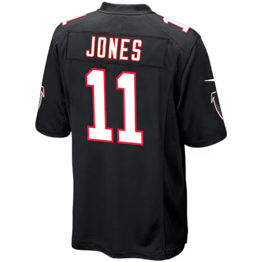 Tlead A.Falcons #11 Julio Jones Player Black Replica Game Stitched Jerseys
