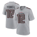Tlead A.Falcons #12 Avieon Terrell Player Gray Fashion Home Game Stitched Jerseys