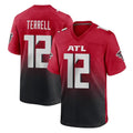 Tlead A.Falcons #12 Avieon Terrell Player Red Home Game Stitched Jerseys