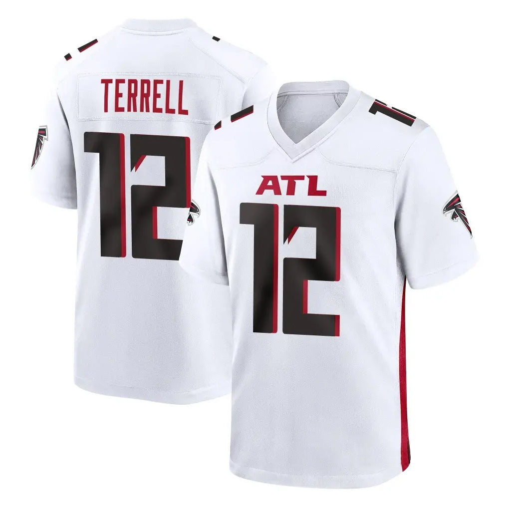 Tlead A.Falcons #12 Avieon Terrell Player White Home Game Stitched Jerseys