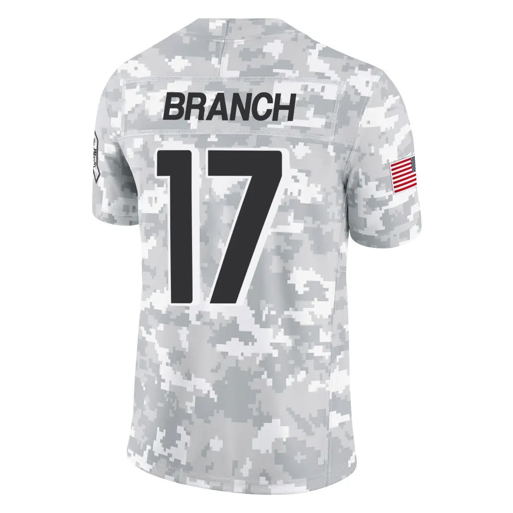 Tlead A.Falcons #17 Zachariah Branch Player Arctic Camo Salute to Service Limited Stitched Jerseys
