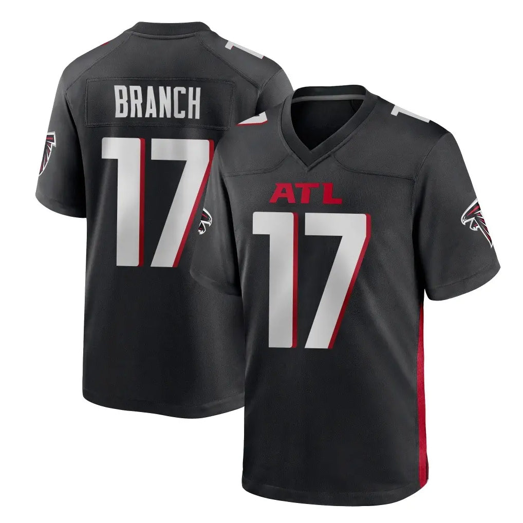 Tlead A.Falcons #17 Zachariah Branch Player Black Home Game Stitched Jerseys