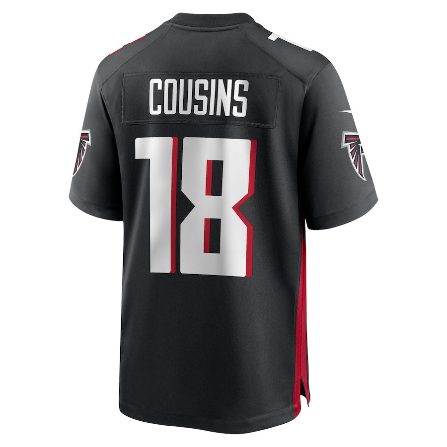 Tlead A.Falcons #18 Kirk Cousins Player Black Home Game Stitched Jerseys