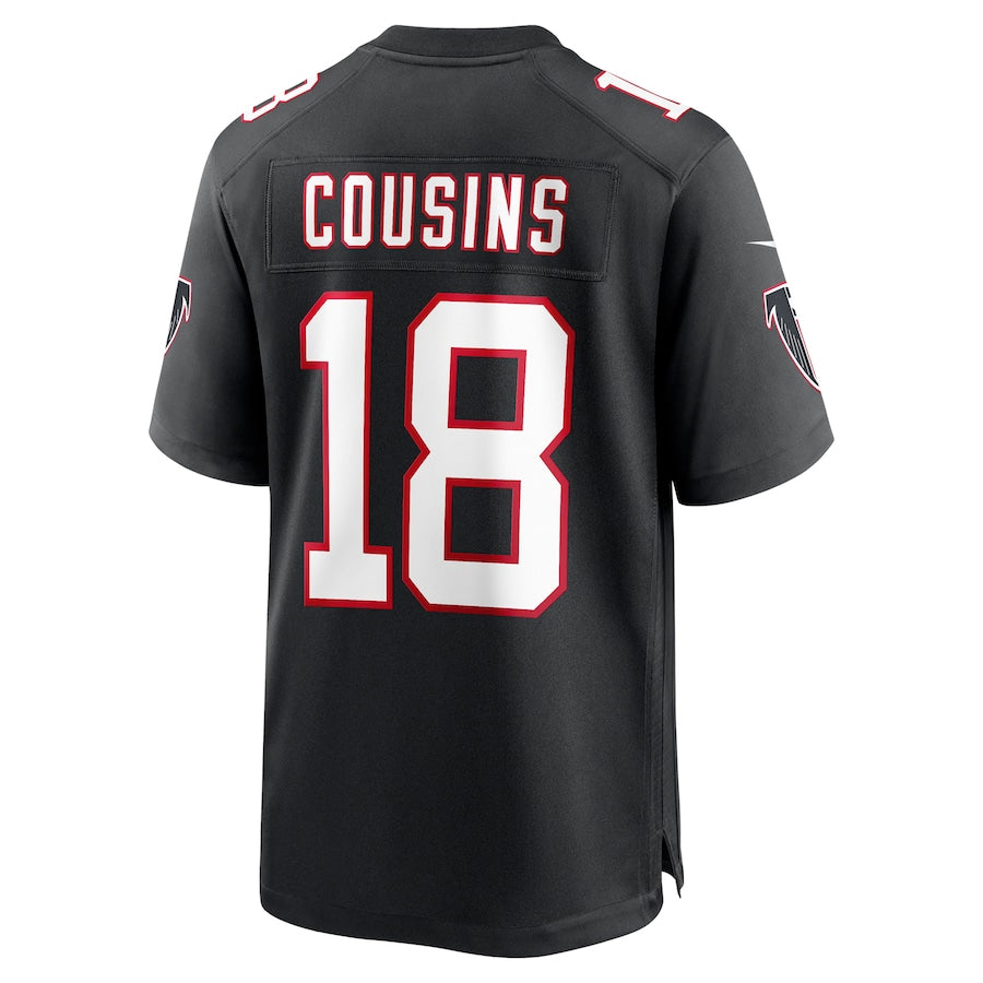 Tlead A.Falcons #18 Kirk Cousins Player Black Limited Home Game Stitched Jerseys