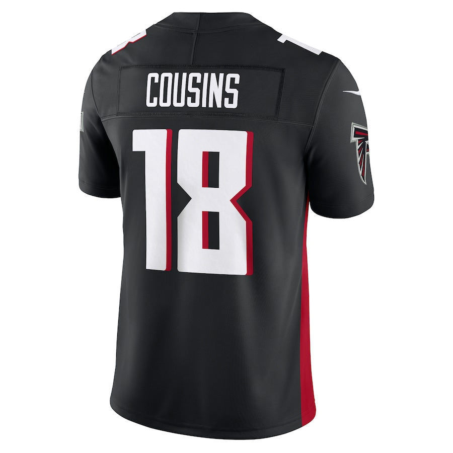 Tlead A.Falcons #18 Kirk Cousins Player Black Vapor F.U.S.E. Limited Stitched Jerseys