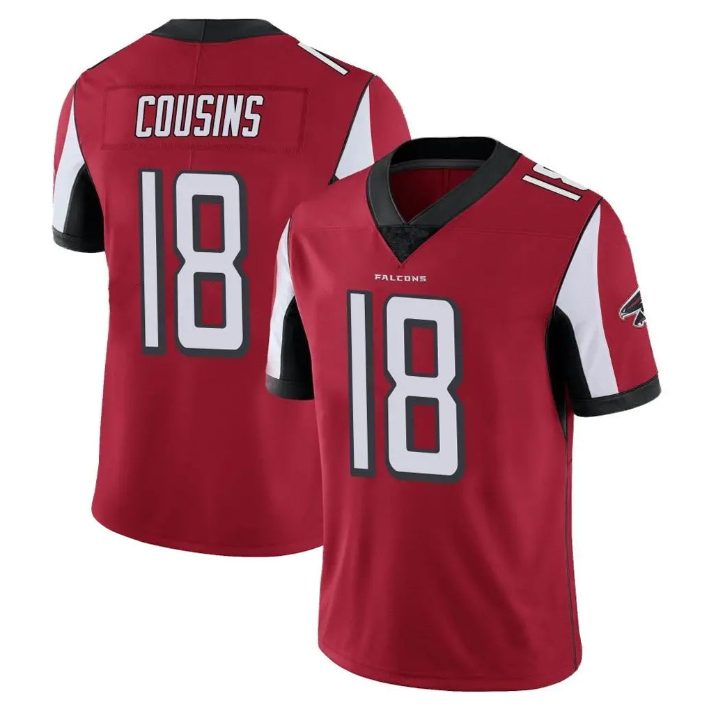 Tlead A.Falcons #18 Kirk Cousins Player Red Color Vapor Untouchable Limited Home Game Stitched Jerseys