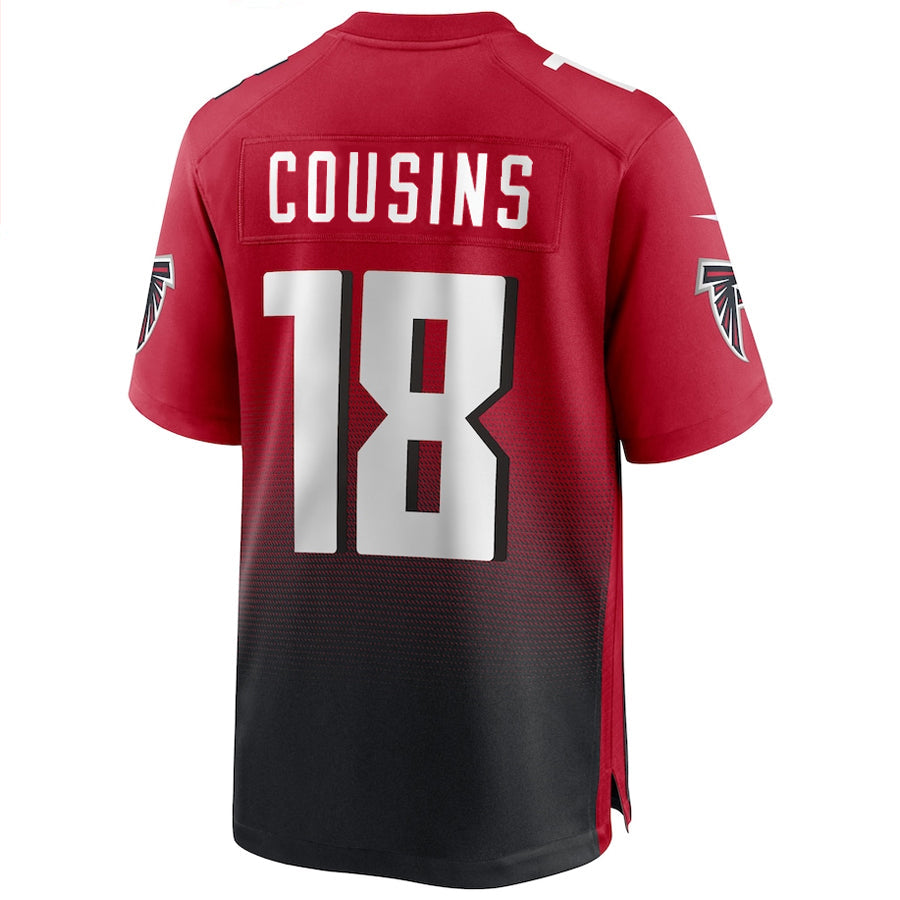 Tlead A.Falcons #18 Kirk Cousins Player Red Home Game Stitched Jerseys