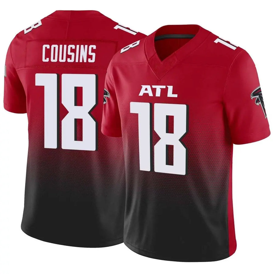 Tlead A.Falcons #18 Kirk Cousins Player Red Vapor F.U.S.E. Limited Stitched Jerseys