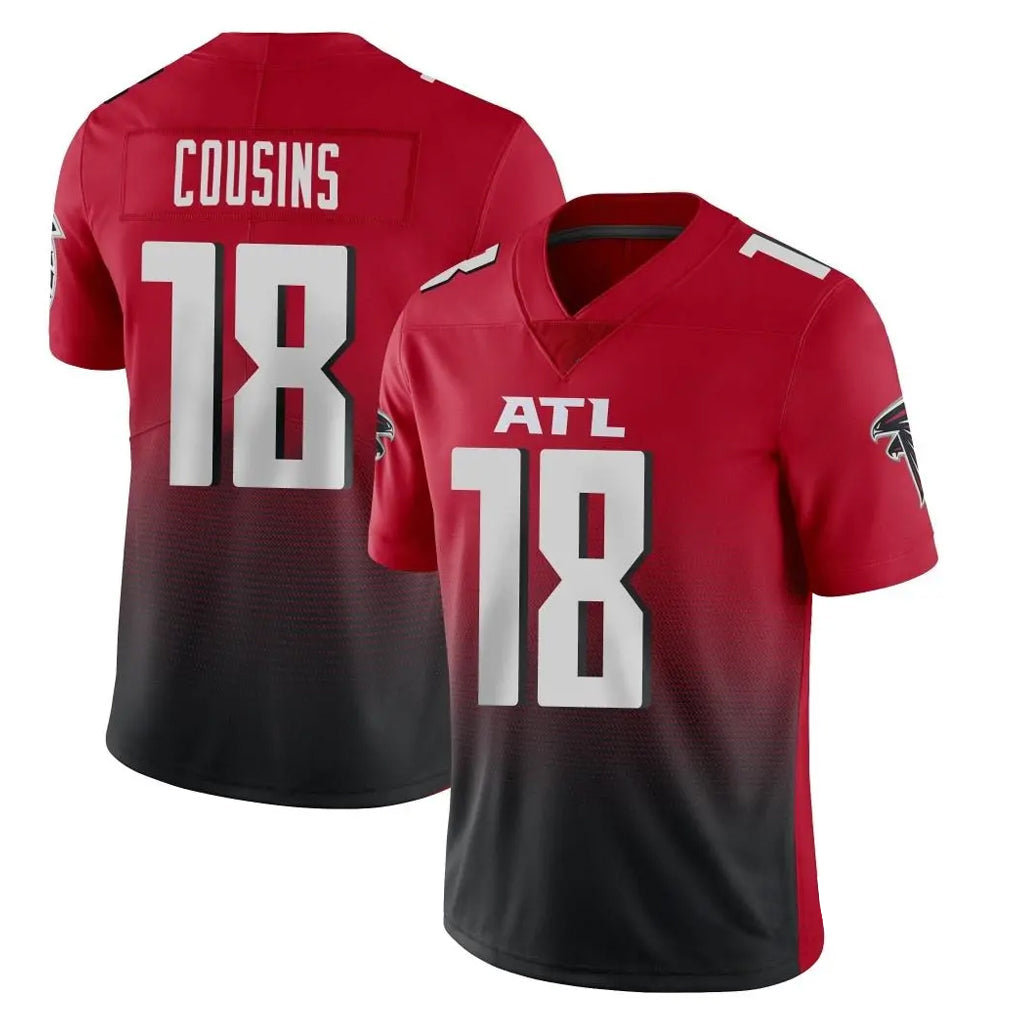 Tlead A.Falcons #18 Kirk Cousins Player Red Vapor Untouchable Limited Home Game Stitched Jerseys