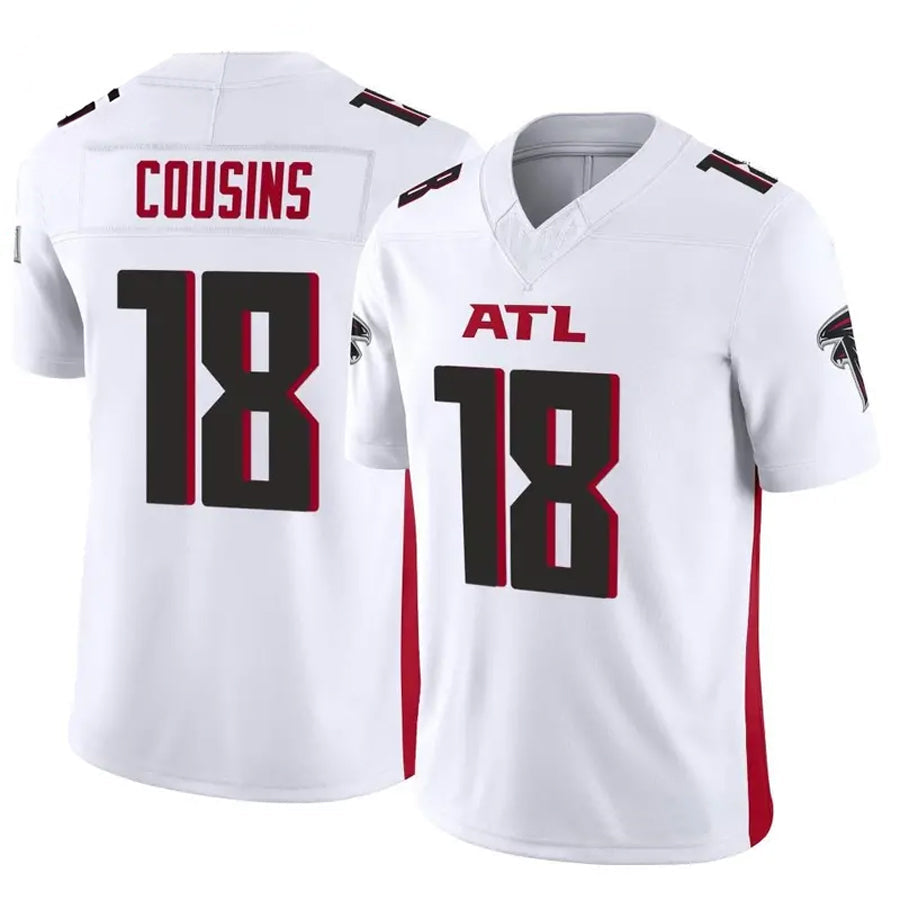 Tlead A.Falcons #18 Kirk Cousins Player Vapor F.U.S.E. Limited Whtie Stitched Jerseys