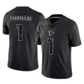 Tlead A.Falcons #1 Tua Tagovailoa Player Black RFLCTV Limited Game Stitched Jerseys