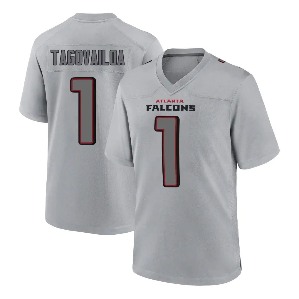 Tlead A.Falcons #1 Tua Tagovailoa Player Gray Fashion Home Game Stitched Jerseys