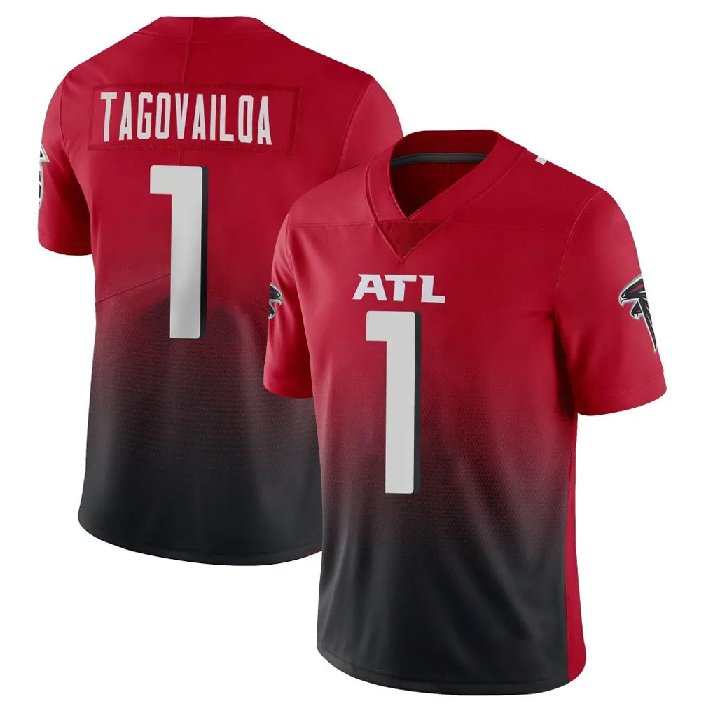 Tlead A.Falcons #1 Tua Tagovailoa Player Red Vapor Untouchable Limited Home Game Stitched Jerseys