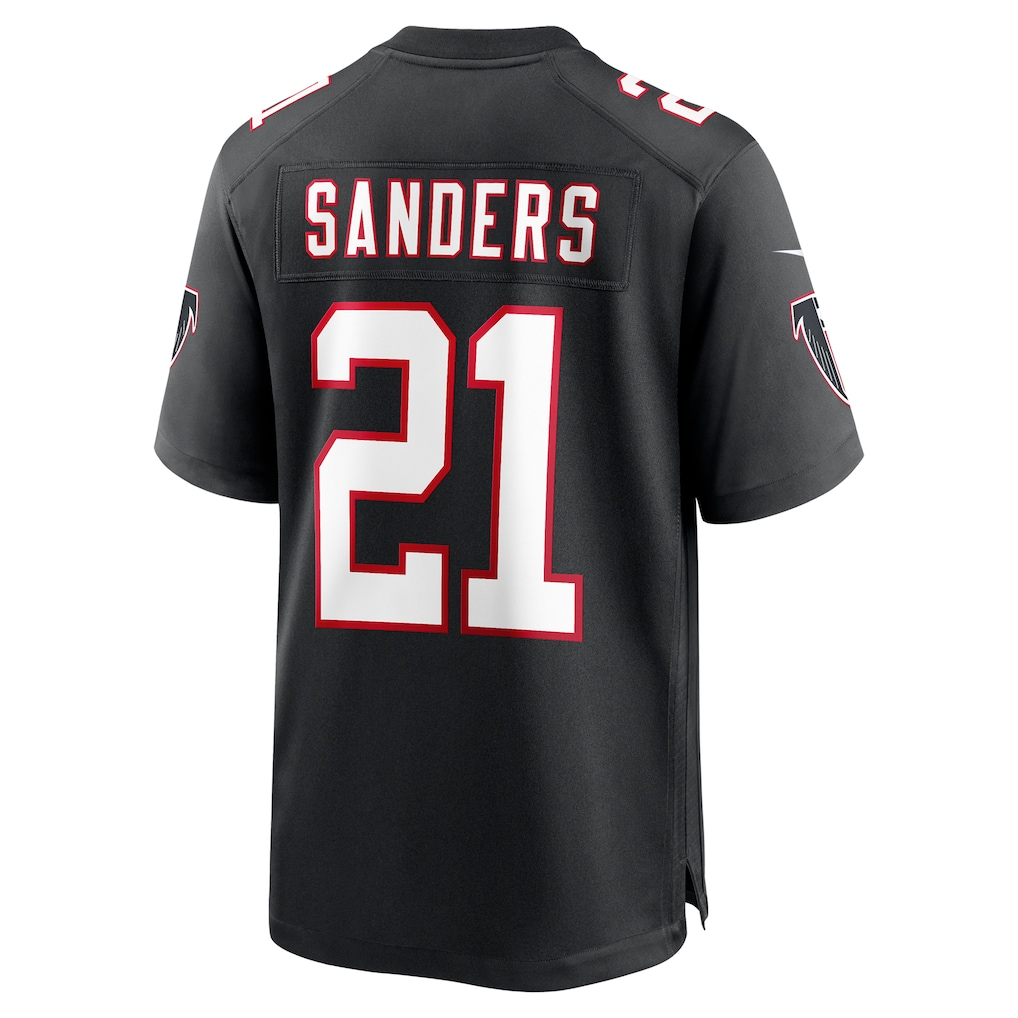 Tlead A.Falcons #21 Deion Sanders Black Retired Player Alternate Game Stitched Jerseys