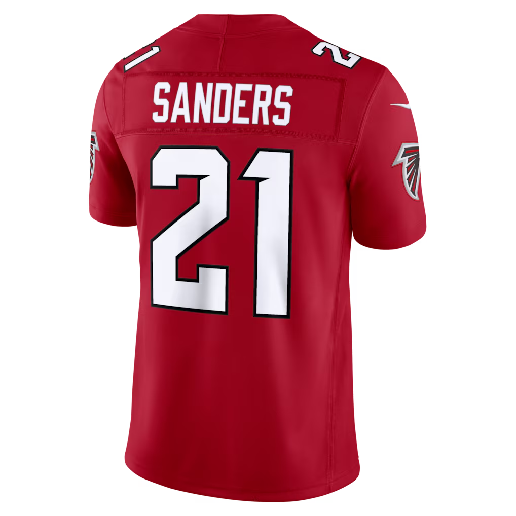 Tlead A.Falcons #21 Deion Sanders Red Vapor F.U.S.E. Stitched Retired Limited Stitched Jerseys