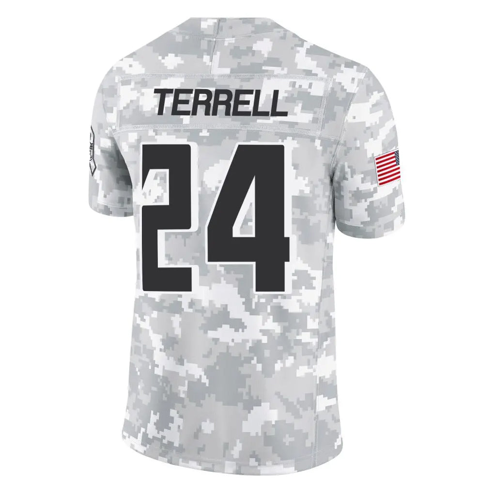 Tlead A.Falcons #24 A.J. Terrell Jr. Player Arctic Camo Salute to Service Limited Stitched Jerseys