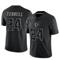 Tlead A.Falcons #24 A.J. Terrell Jr. Player Black RFLCTV Limited Stitched Jerseys