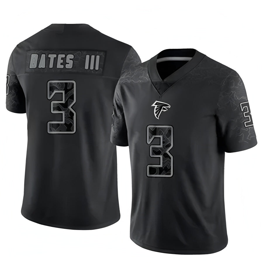 Tlead A.Falcons #3 Jessie Bates III Player Black RFLCTV Limited Stitched Jerseys