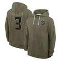 Tlead A.Falcons #3 Jessie Bates III Player Olive 2025 Salute to Service Hoodies Stitched Jerseys