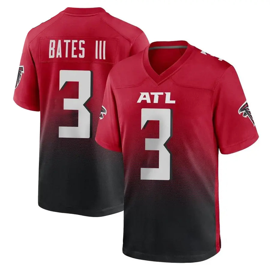 Tlead A.Falcons #3 Jessie Bates III Player Red Home Game Stitched Jerseys