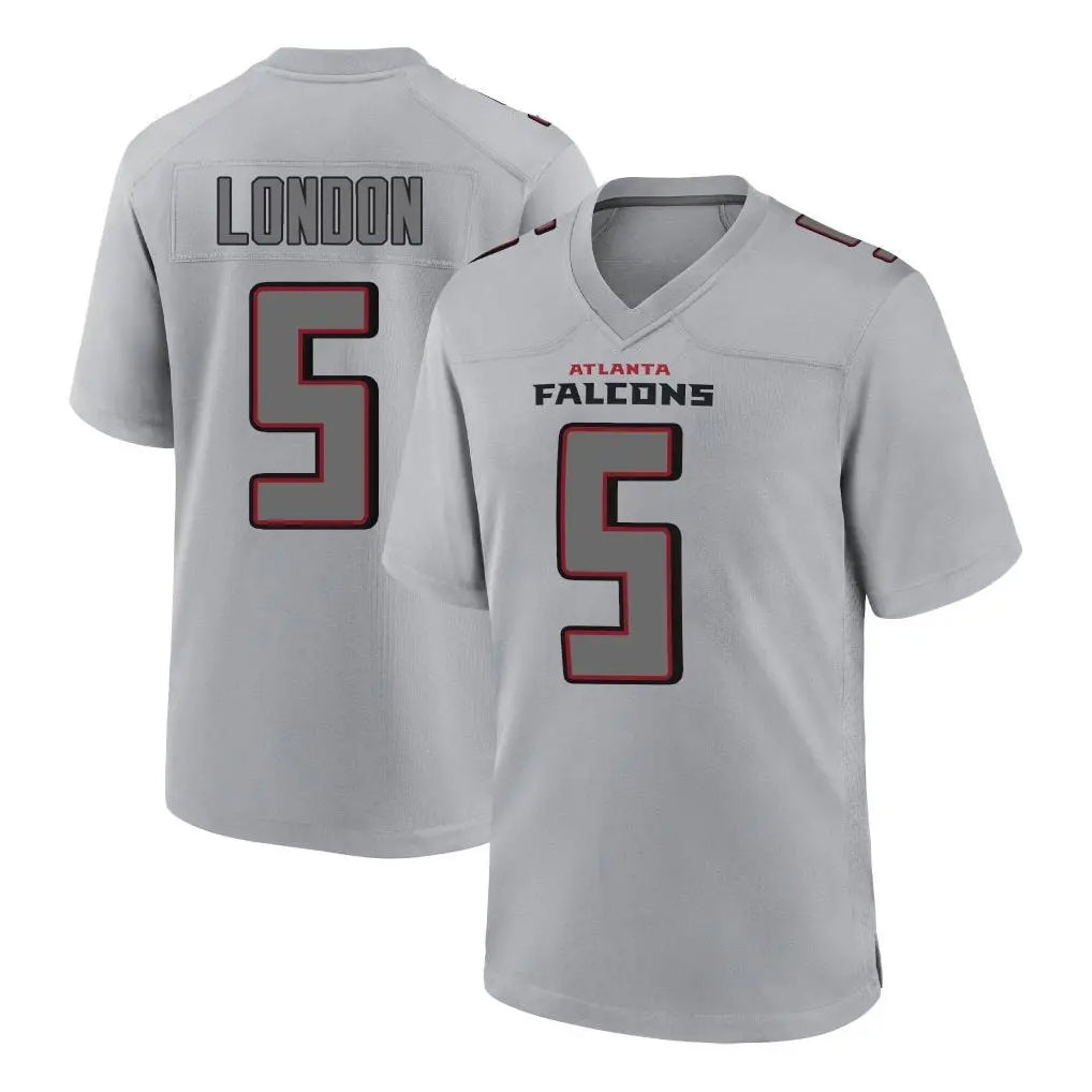 Tlead A.Falcons #5 Drake London Player Gray Fashion Home Game Stitched Jerseys
