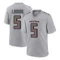 Tlead A.Falcons #5 Drake London Player Gray Fashion Home Game Stitched Jerseys