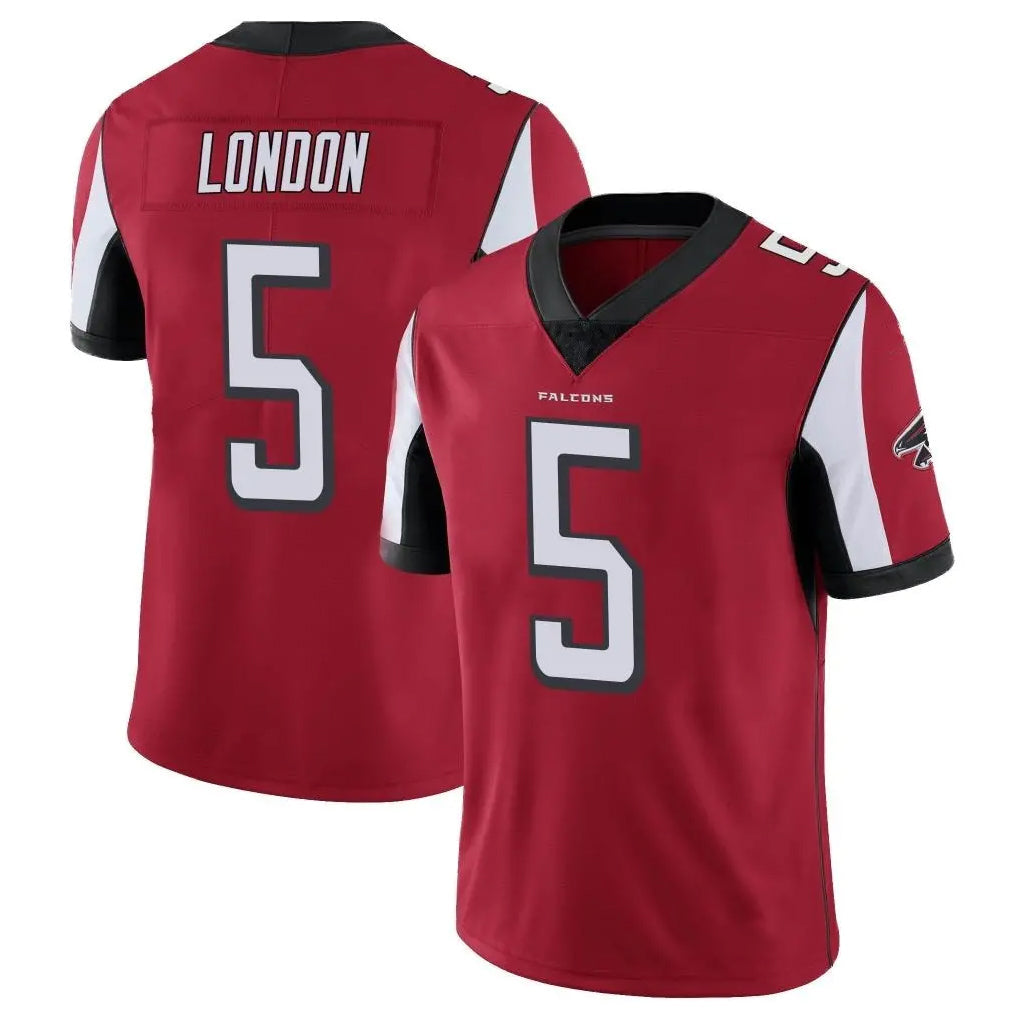 Tlead A.Falcons #5 Drake London Player Red Color Vapor Untouchable Limited Home Game Stitched Jerseys