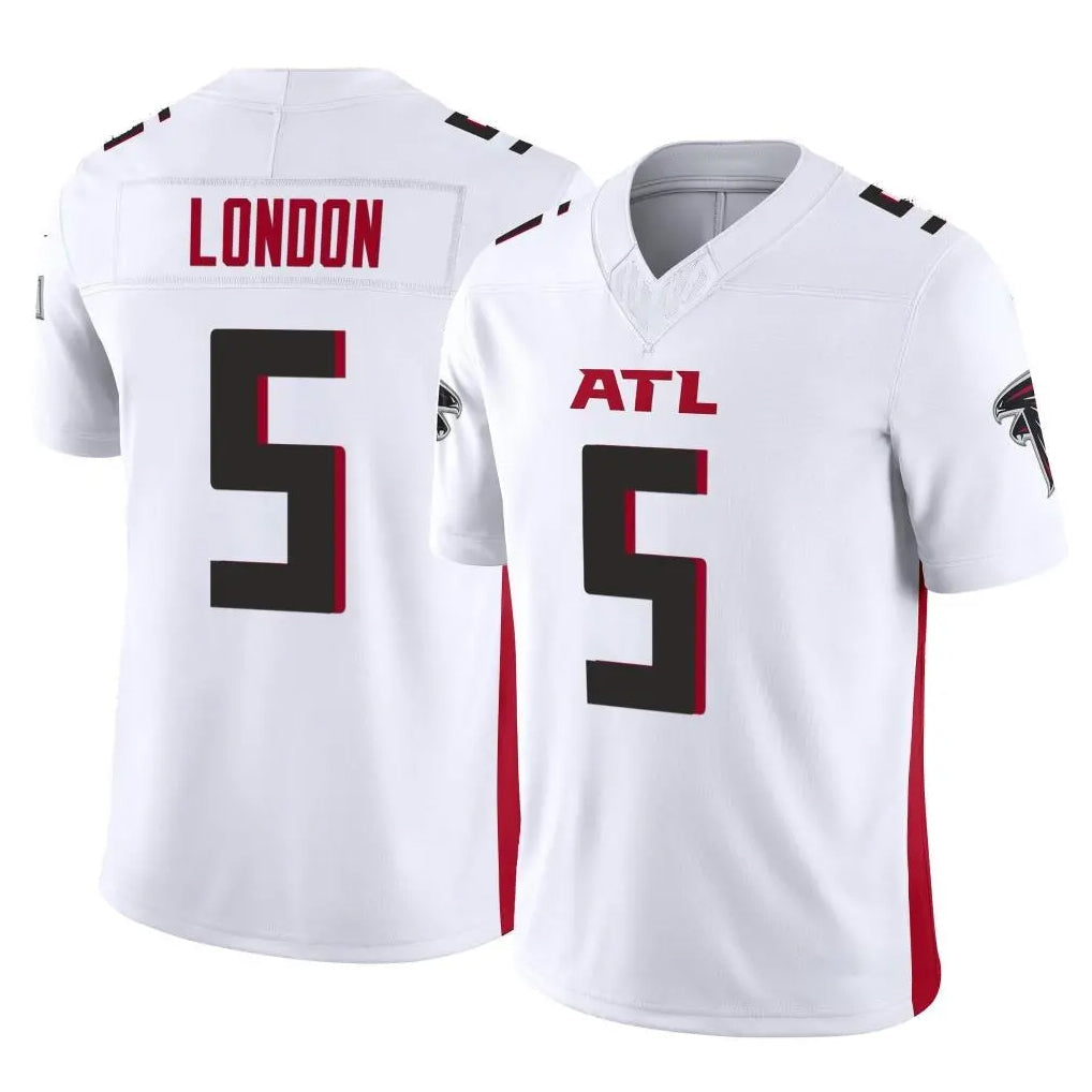Tlead A.Falcons #5 Drake London Player White Vapor F.U.S.E. Limited Home Game Stitched Jerseys