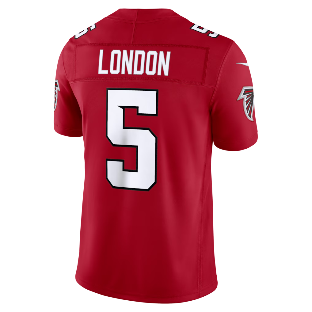 Tlead A.Falcons #5 Drake London Red Team Vapor F.U.S.E. Limited Stitched Jerseys