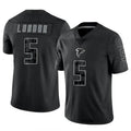 Tlead A.Falcons #5 Drake London Player Black RFLCTV Limited Stitched Jerseys