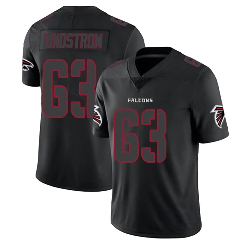 Tlead A.Falcons #63 Chris Lindstrom Player Black Impact Limited Game Stitched Jerseys