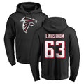 Tlead A.Falcons #63 Chris Lindstrom Player Black Salute to Service Hoodies Stitched Jerseys