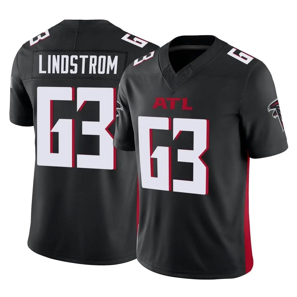 Tlead A.Falcons #63 Chris Lindstrom Player Black Vapor F.U.S.E. Limited Stitched Jerseys